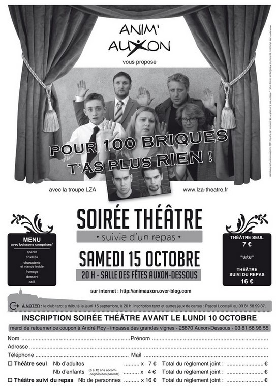 Affiche auxon dessous pour 100 briques