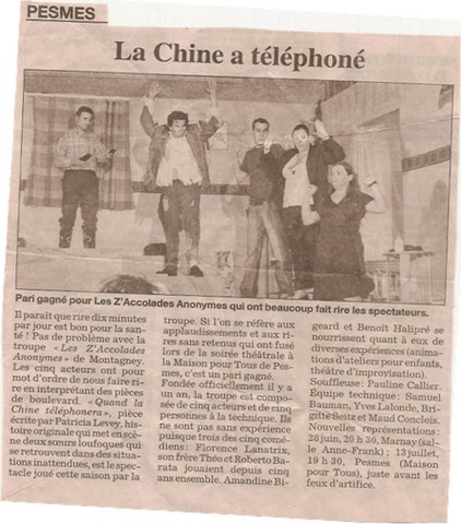 presse  Quand la chine téléphonera