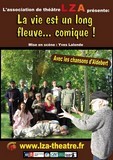Affiche le travail est aussi un long fleuve comique